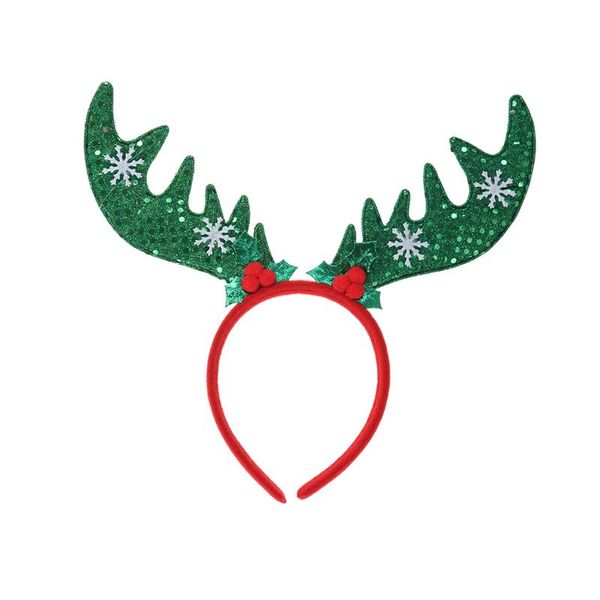 

merry christmas ornaments sequins antlers headband kids party decorations props