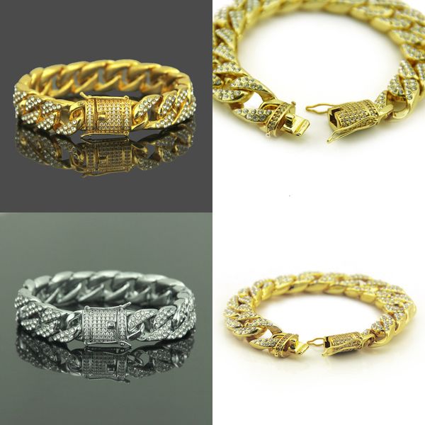 

hip-hop hiphop man cuba golden bracelet micro insert golden bracelet luxury designer iced out jewelry gift promise wedding jewelry sets red, Black