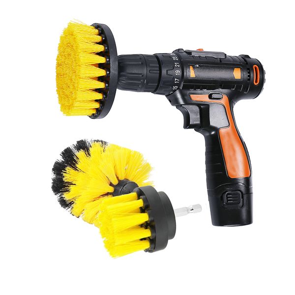 

3pcs/set power scrubber brush car wheel brushes drill brush for bathroom tub shower tile rims washing cleaning tool