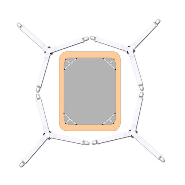 

8 шт 3-heads белого простыня держатель ремень клип пледы лист gripper подвязка