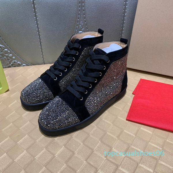 

designer sneaker luxury mens casual shoes red bottom shoes size big size available new tide t06, Black