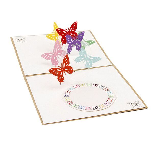 

3d pop up поздравительная открытка симпатичные бабочки 2020 приглашение юбилеем день валентина рождество для поставки