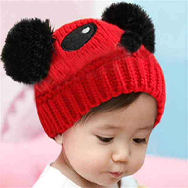 

cute children winter warm knit knitting wool crochet panda animal hat cap beanie wear gift wholesale