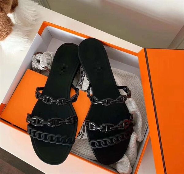 

slippers women slippers 2020 summer leather square heels slippers ladies open toe party dress female casual walking shoes#833, Black