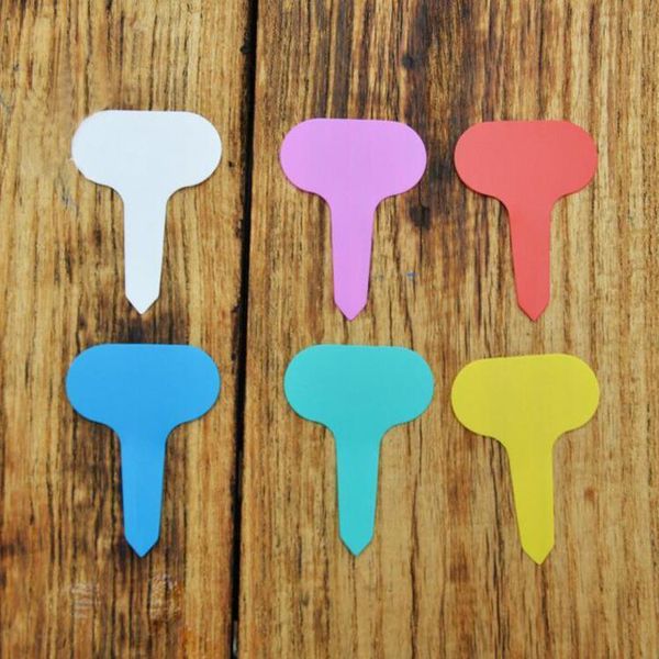 

200pcs/set t-type plastic plant tag garden gardening label plant flower nursery label tag marker thick tags white 6.7*4.8cm