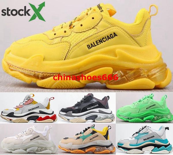 

luxury men women sneakers triple s platform tripler size us 5 trainers casual shoes mens new arrival 2020 youth boys kids runners blue