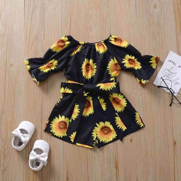 

малыш дети короткие jumosuit ребёнки цветочные цветы плеча ромпер комбинезон одежда детская детская одежда для девочек для, Blue