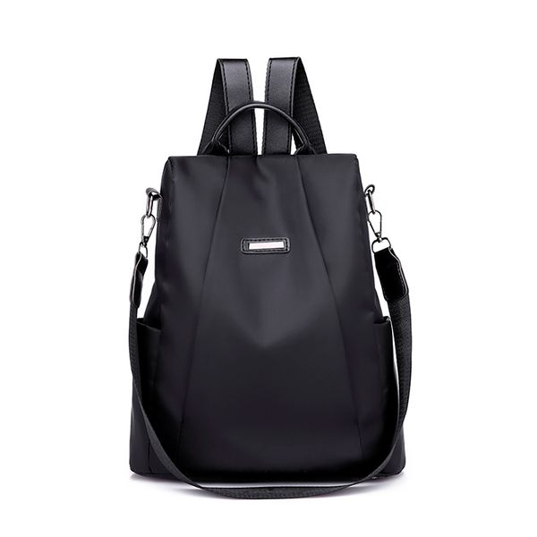 

masion fabre 2019 fashion women solid zippertravel backpack female oxford travel bag anti-theft cloth backpack drop shipping 315