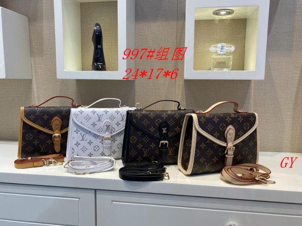 

luxury classic designer handbag leather women's shoulder bag new fashion metal letter tote 12 lv louis vuitton