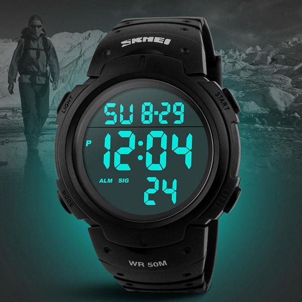 

luminous sports quartz student watches fashion trend business waterproof steel belt luxury watch fenzun genuine digital clock, Slivery;brown
