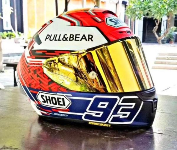 

full face x14 93 marquez blue ant motorcycle helmet anti-fog visor man riding car motocross racing motorbike helmet-not-original-helmet