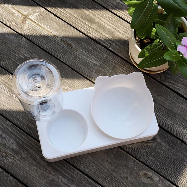 

kitten raised stand fountain pet supplies cervical protection container cat bowl dogs food dish automatic water feeder non slip