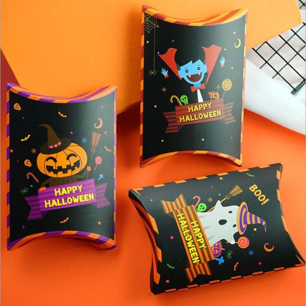 

weiye store 10pcs 3 selection of cartoon halloween paper bags candy pillow boxes spot wholesale creative packaging gift cartons