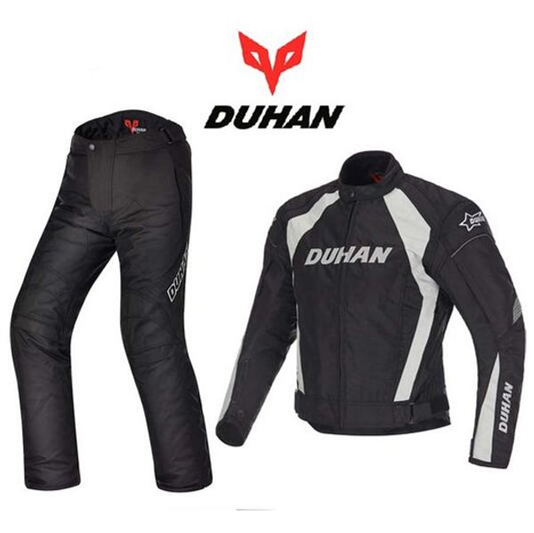 

duhan motorcycle riding suit racing suit jacket pants men cross country winter warm windproof anti-westling oxford moto clothes, Black;blue