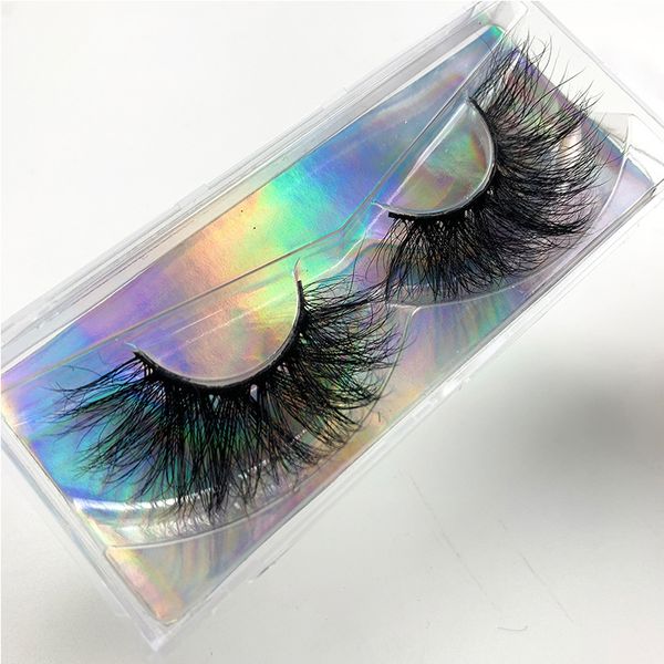 

1 pairs false lashes natural mink eyelashes 25mm fake eye lashes lash lift with eyelash packaging box eyelash extension supplies