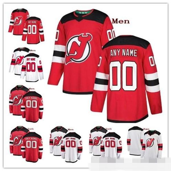 

Custom New Jersey Devils 2019 White Green Third Jerseys Any Number Name men women youth kid Red Hall Hischier Zajac Kyle Palmieri Stevens