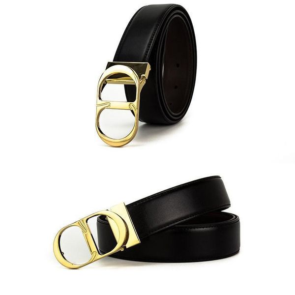 

fashion belts real leather waistband strap metal smooth buckle luxury cowhide men belt popular leisure girdle belt, Black;brown