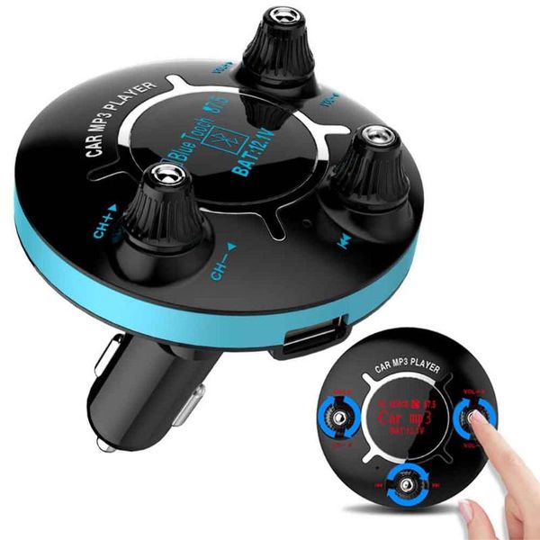 

aux output intelligent car bluetooth mp3 player universal lcd display tf card fm transmitter radio usb charging multifunction