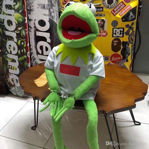 

19fw box logo mascot kermit plush doll toy collections fashion dropping week hflswo003, Red;yellow