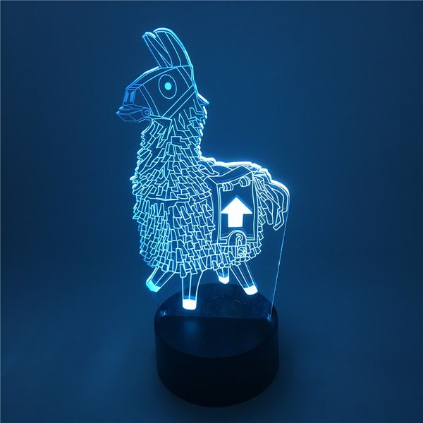 

creative souvenir gift 7 colors touch switch llama night light acrylic illusion room atmosphere lighting led lamp as kids gift