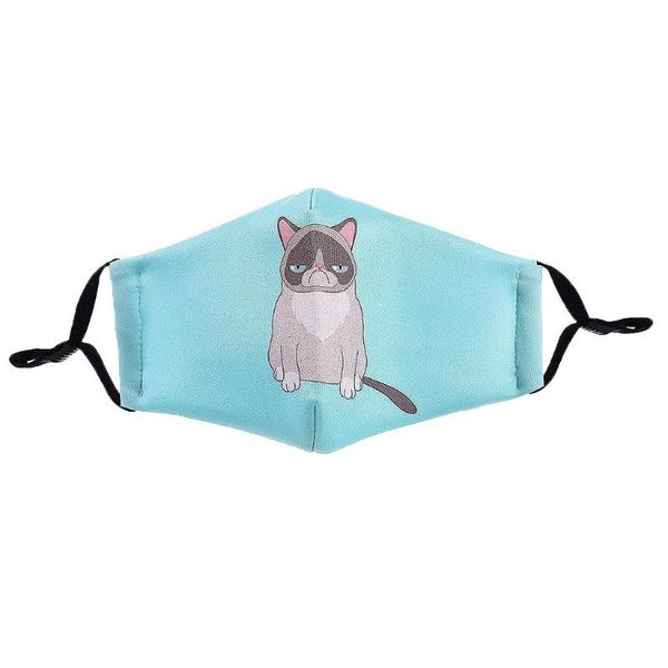 

camping bandanas children boy and girl cartoon printed outdoor double-layer windproof foggy haze pollution bandanas tapabocas, Black