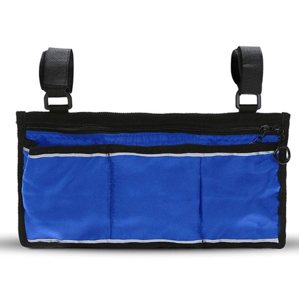 

new-wheelchair side bag - great accessory for your mobility devices. fits most scooters, walkers, rollators - manual blue