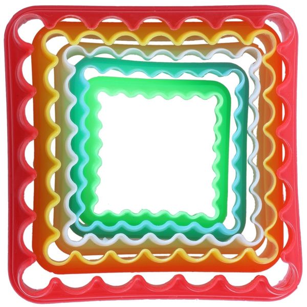 

5pcs pastry mold for cake cookie for christmas kitchen, square