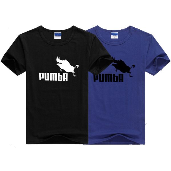 

mens summer t shirt fashion pumba printed men street luxury 100% cotton mens designer t shirt short sleeve s-3xl, White;black