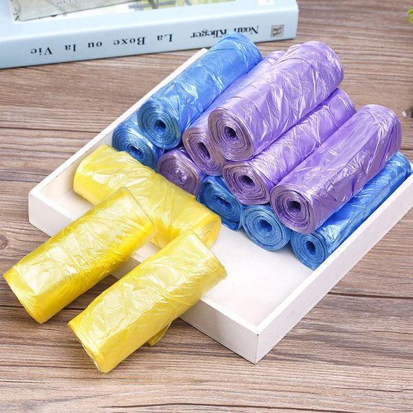 

5 Rolls Of 100 Pack Portable Household Garbage Bag Storage Bag Home Disposable Garbage Disposal Trash Bags Plastic Waste Bag