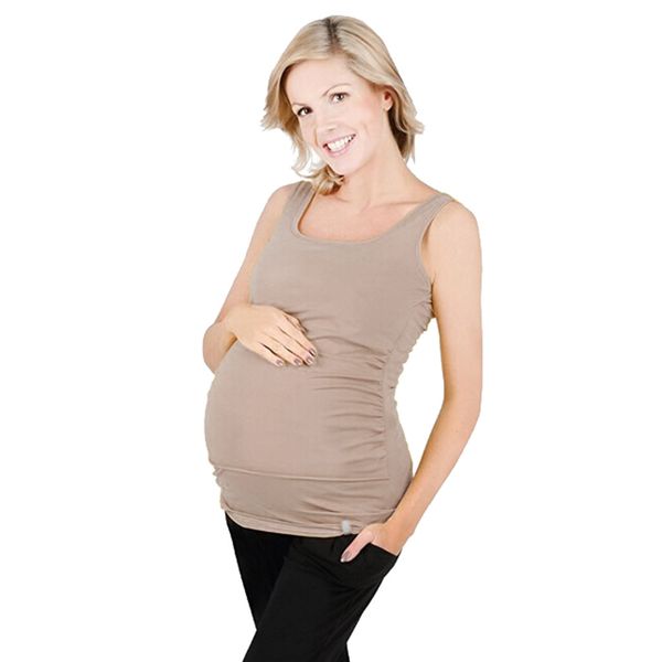 

new spring fashion 2019 for women's solid color pregnant casual nursing baby tank summer soft maternity sleeveless vest