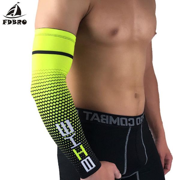 

fdbro 2 pcs/lot arm sleeves cycling fishing sport sun uv protective cuff basketball arm warmer manguitos ciclismo brazo hombre, Black;gray
