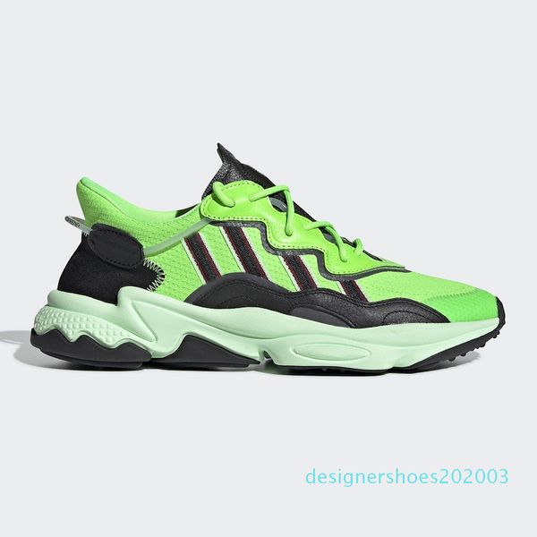 

2019 pride 4m reflective xeno ozweego women casual shoes neon green solar yellow halloween tones core black trainer sports sneakers s03