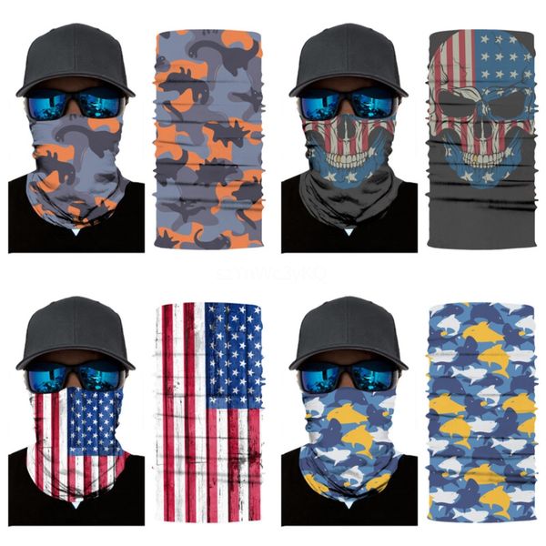 

seamless skull bandanas skull scarf hip hop magic headskull scarf riding mask tube neck face headscarves sport magic headband protect #42#13, Blue;black