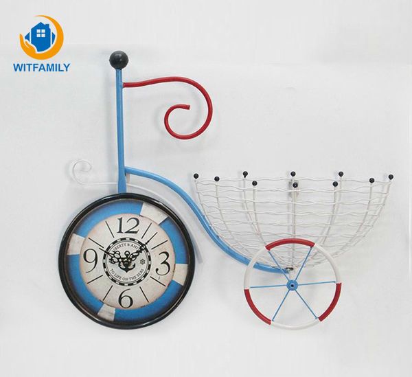 

wall clock home decoration wrought iron bicycle model wall hanging creative bar background bicycle decoration retro clock