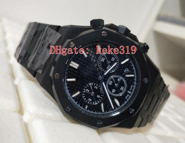 

elling wristwatches 42mm offshore 26320 26320st.oo.1220st.01 black pvd case vk quartz chronograph workin mens watch watches, Slivery;brown