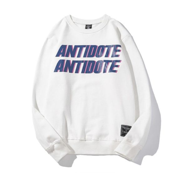 

men hoodies designer fashion letter print hoodie 2019 explosion trend mens luxury solid color long sleeve sweater size s-2xl, Black