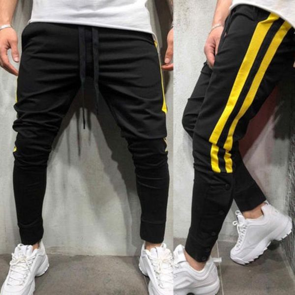 

mens new trousers bottoms fashion casual full pants fashion spring autumn new fashion sports jogger pants trousers pencil pants, Black