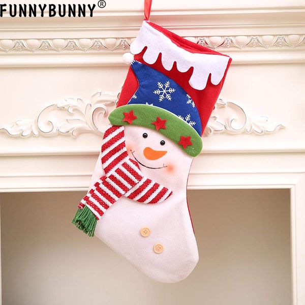 

funnybunny портативный симпатичные рождественские подарочные пакеты санта-клаус снеговик медведь чулок рождественские украшения home party d