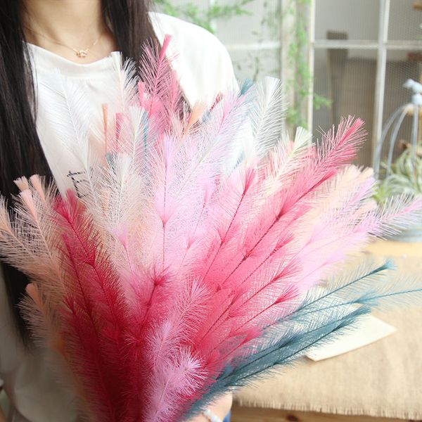 

77cm 2pcs dried natural flower colorful lagurus ovatus bouquets uraria picta tail grass bouquets bunches