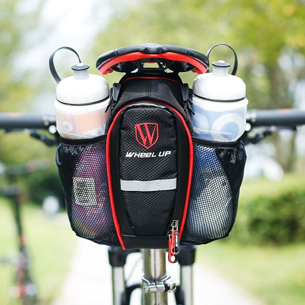 

открытая двойной бутылка воды сумки пешеходного держатель сиденье мешка велосипеды сзади хвост велосипед