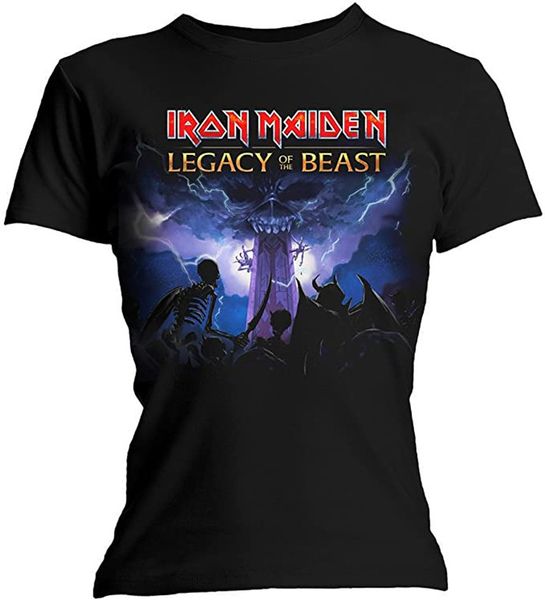 

iron maiden number of the beast classic t-shirt womens shirts cotton shirtst0167, White