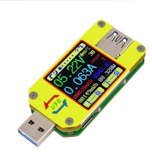 

rd um34 um34c voltmeter usb tester for app usb 3.0 type-c dc ammeter voltage meters current meter battery charge measure cable