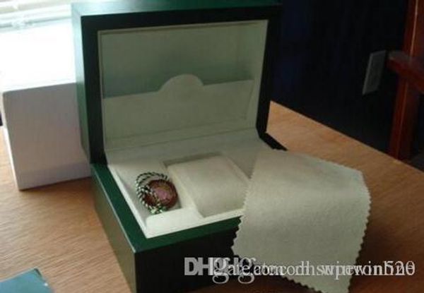 

luxury watch brand green original box papers gift watches boxes leather bag card 0.8kg, Black;blue