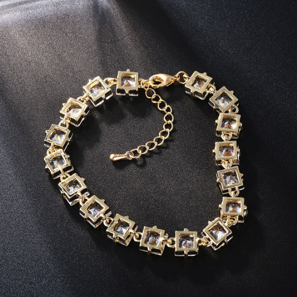 

trend block chain bracelet two colors available, Black