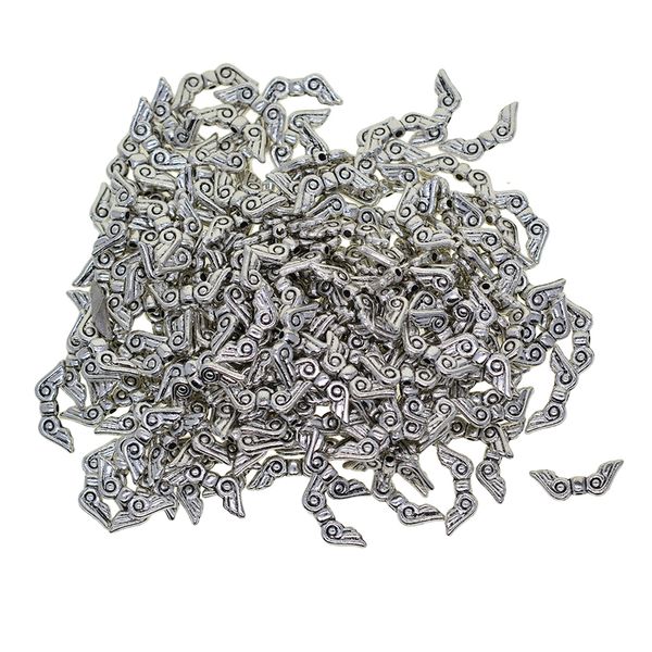 

200pcs vintage antique silver alloy angle крыла подвеска подвеска ювелирные изделия для изготовления ювелирных изделий ожерелья браслета diy