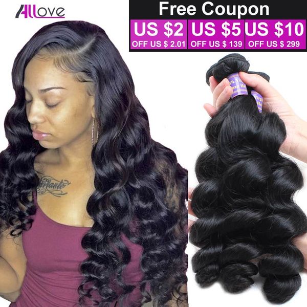 

sale 3 bundles peruvian virgin hair loose wave unprocessed peruvian loose wave 100g/pc brazilian malaysian hair weave bundles, Black