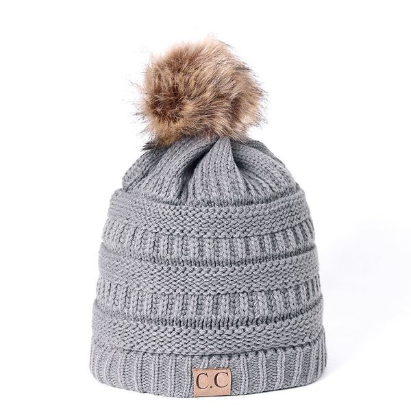 

cc hats knitted hats gorro bonnet pom-pom for hat winter warm cap 54-60cm ,9 colors
