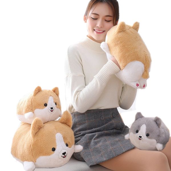 2019 2 In 1 Shiba Inu Dog Stuffed Toys Long Plush Soft Winter Dog Hand Warmer Sweet Gift For Girlfriend Birthday Gifts For Him From Winddoll 1626