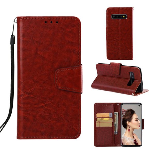 Carteira case para samsung galaxy s10 s9 s8 além de casos pu leather flip capa para samsung a70 a5 note9 j7 com slots de cartão