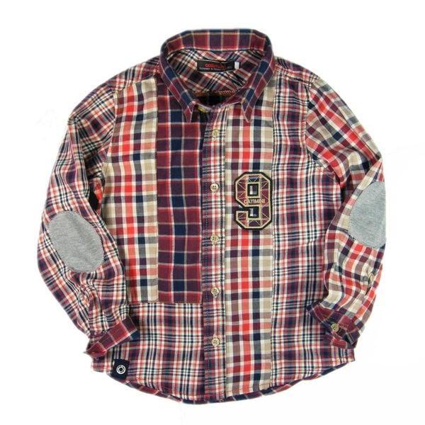 

2 -10 лет Бренд Baby Boys рубашка с длинными рукавами сетки детей осень рубашка из чисто